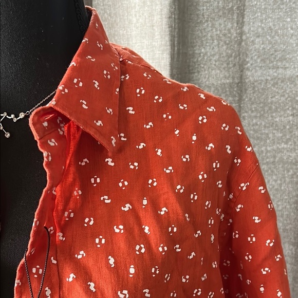 Michael Kors Red Casual Button Down Shirt - Picture 2 of 6